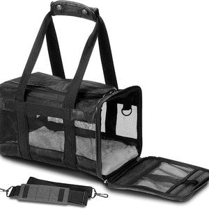 Sherpa Pet Carrier Approved for Airlines Travel Black Medium Original Deluxe